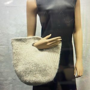 Hand Knit Felted Oatmeal Handbag NWT